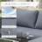 Space Saving Patio Sofas, Metal Wicker Modern Set For Backyard Home