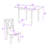 Space-Saving Extendable Dining Set – Foldable Drop Leaf Table with 2 Upholstered Chairs-903012613