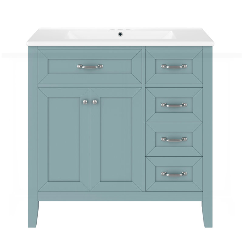 Meuble-lavabo 36 po avec lavabo, Vert