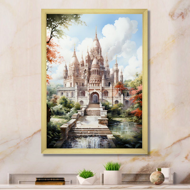 Yétac, art sacré du temple indien de Yétac II - impression, Black Picture Framed, 32" H x 24" W