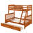 Twin Over Full Bunk Bed With Dual Ladders And Storage Drawers-1680984808