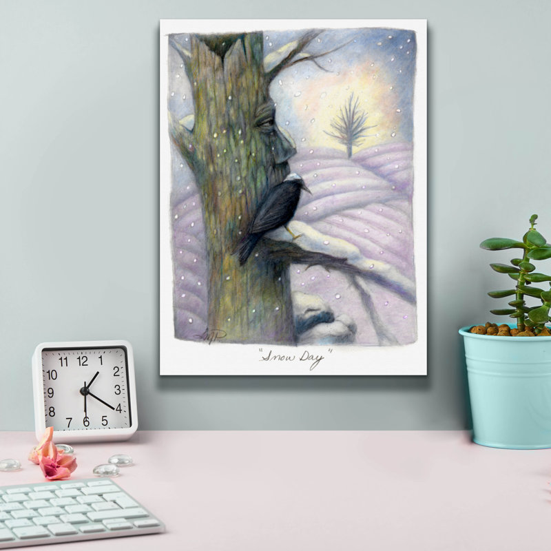 «Snow Day» par Art and a Little Magic, art mural sur toile, 18 po x 26 po, H 16 po x l 12 po x P 0,75 po