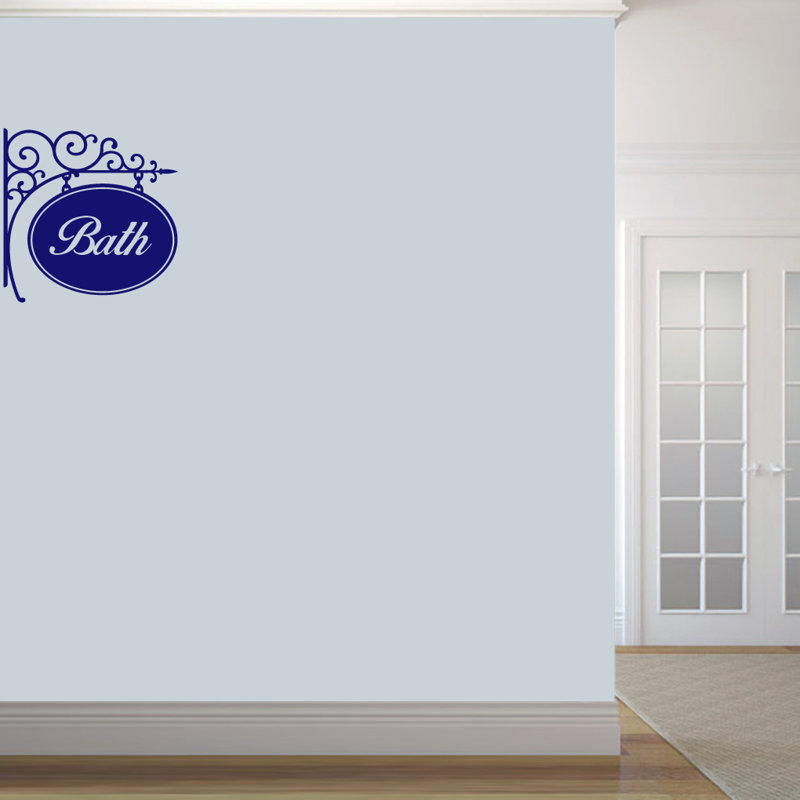 Décalcomanie murale panneau de bain, Bleu marine