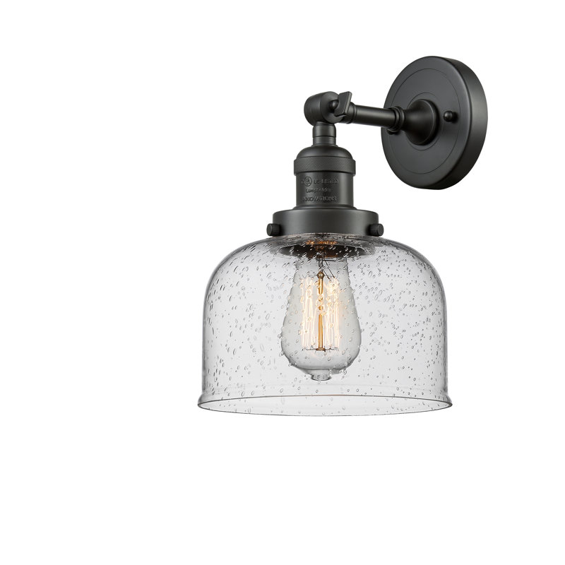 Glass Semi Flush Mount, Oil Rubbed Bronze