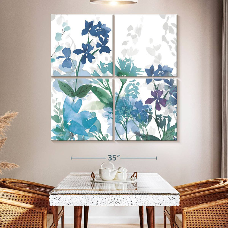 «Harnek Colors Of The Garden IV Cool Shadows», H 50 po x l 50 po