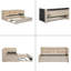 Lit de jour simple rembourré avec lit gigogne, tablettes de rangement, port USB et prise de courant-605815077