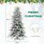 6 FT Artificial Christmas Tree Flocked Xmas Tree W/820 PVC Branch Tips