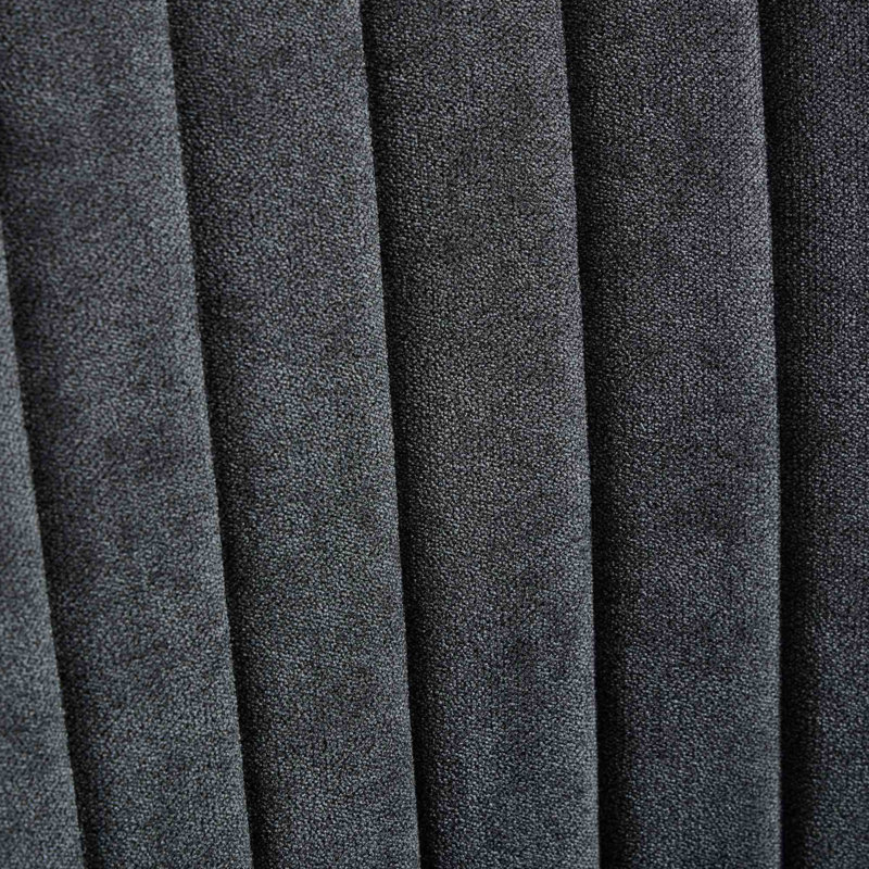 Chaises d'appoint rembourrées confortables (2 pièces) - Dossier haut, pieds courbés en bois massif, Noir