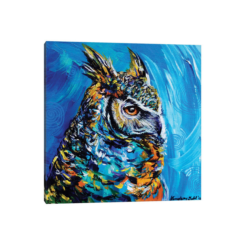 Eagle Owl by Lindsey Dahl - Wrapped Canvas Print, 30.48 cm H x 30.48 cm W