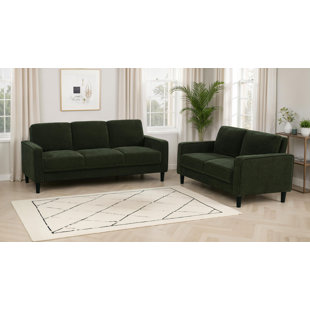 Ruth 2-Piece Fabric Upholstered Track Arm Sofa