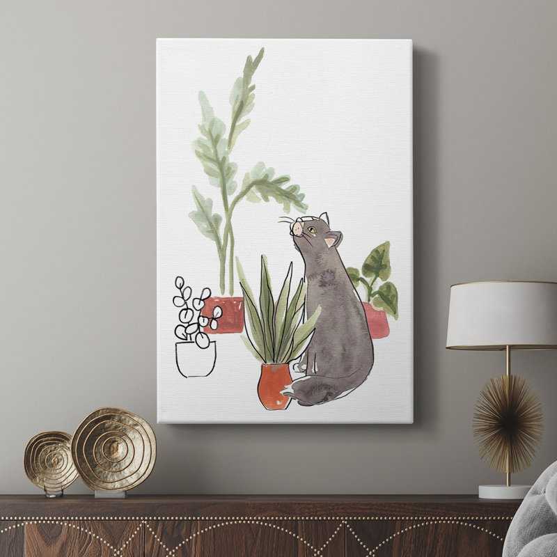 PurrfectPlantsIV - galerie Cavas sur mesure, H 36 po x l 24 po