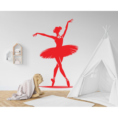 Décoration murale ballerine, décalque mural ballerine, art mural ballerine chambre fille, autocollant mural personnalisé nom ballerine danse, vinyle 637RS