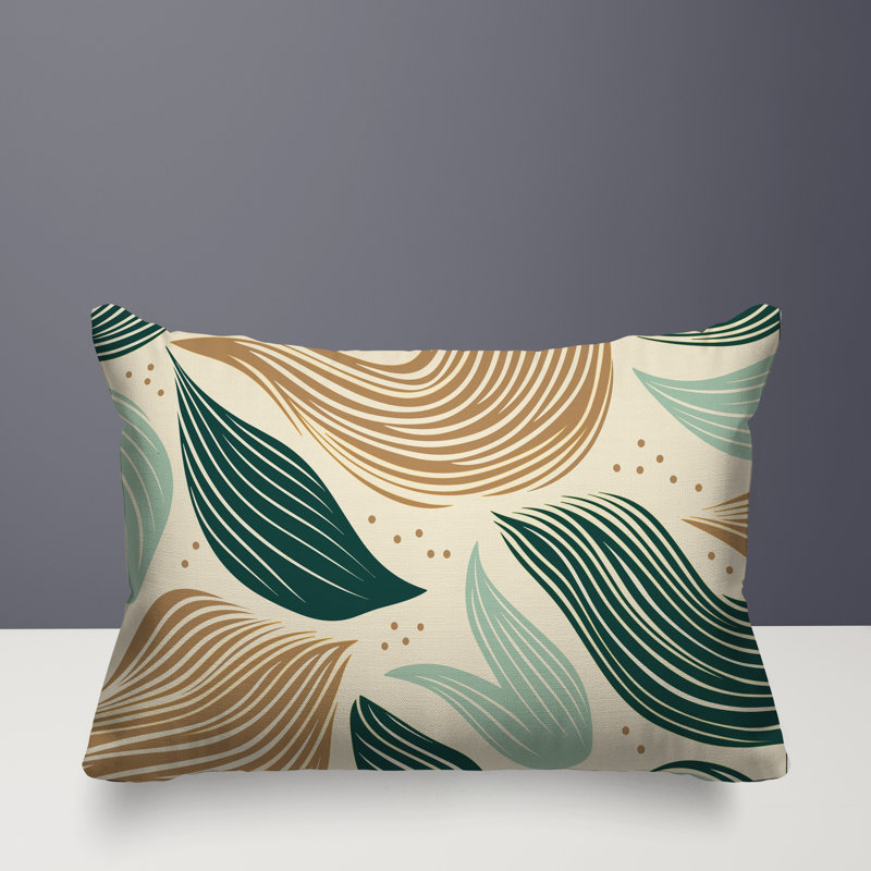 Coussin rectangulaire intérieur / extérieur Consuelo, Rectangle H 18 po x l 25 po, Green