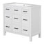 Armoire de meuble-lavabo moderne 48 po avec lavabo intégré en résine 4 tiroirs + 2 portes à fermeture en douceur Rangement résistant à l'eau pour la salle de bain et la salle de lavage Assemblage facile