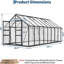 Durable Polycarbonate Greenhouse with Aluminum Frame, Adjustable Roof Vent & Lockable Door for Backyard Garden & Patio Use