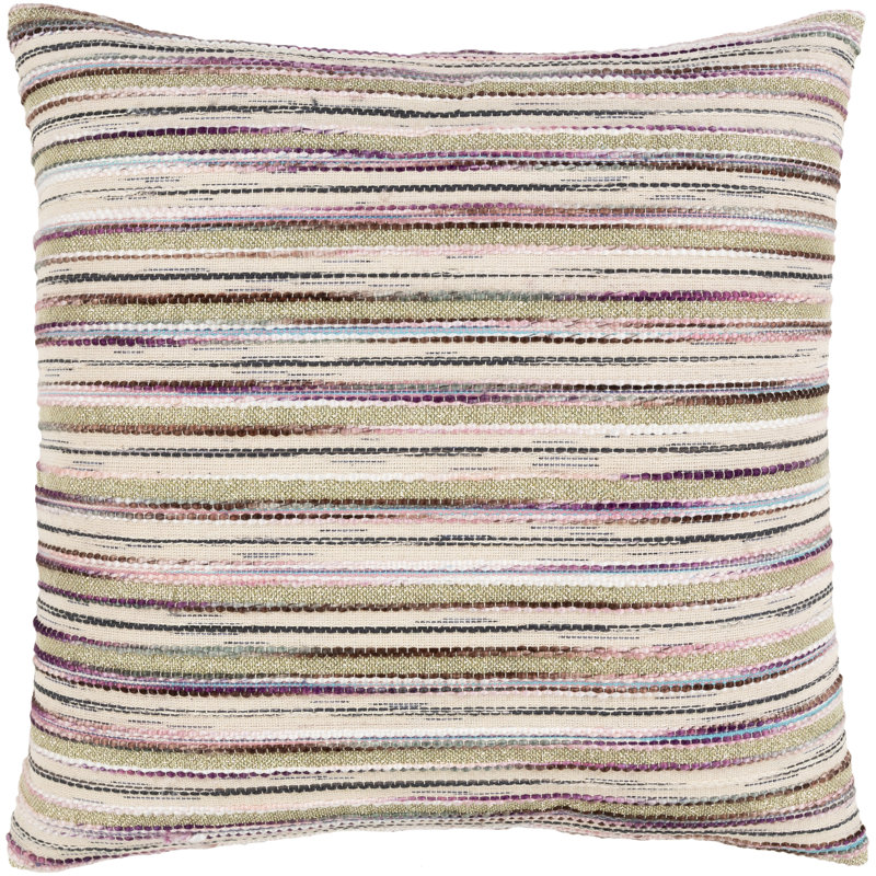 Huria Throw Pillow Cover, 20" x 20", Lilac/Bright Pink, Polyester/Polyfill
