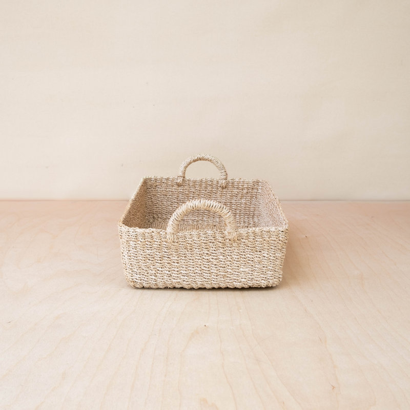 Natural Rectangle Tray with Handles