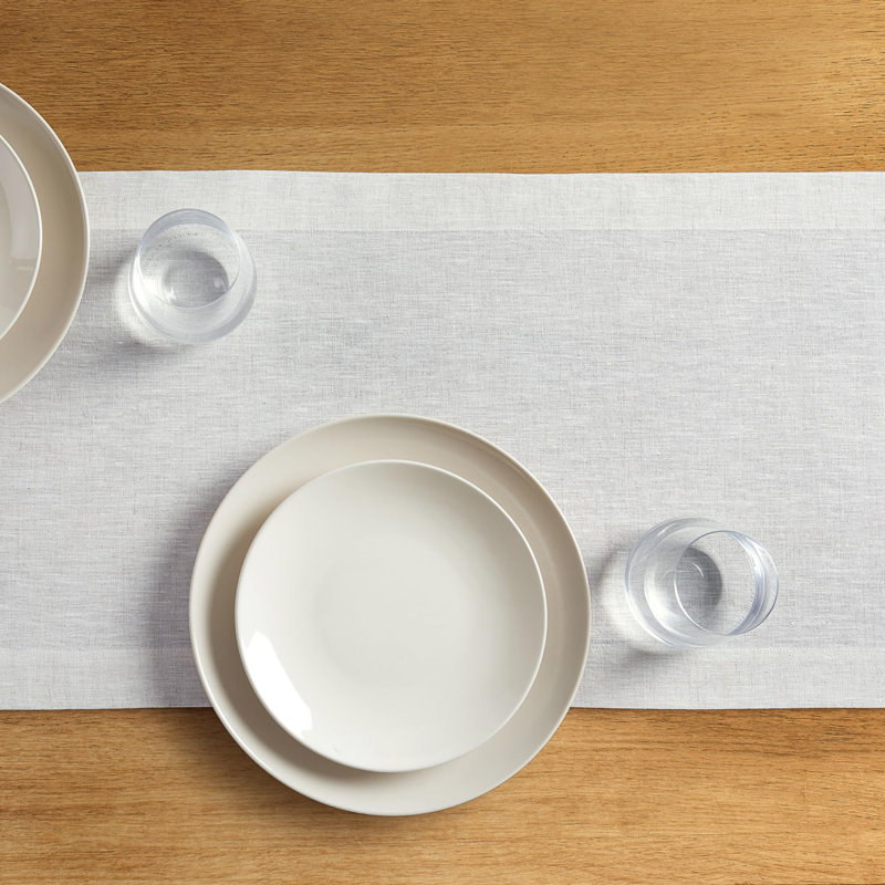 Sonoma - 100% Pure Linen Table Runner (Pre-Washed), Light Flax, 54" x 14"