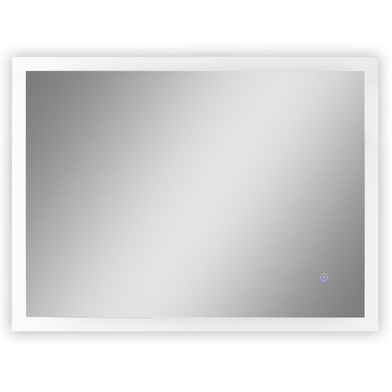 Aaldrik Metal Flat Wall Mirror, 60cm H x 80cm W