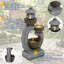 Outdoor Fountain with Lights