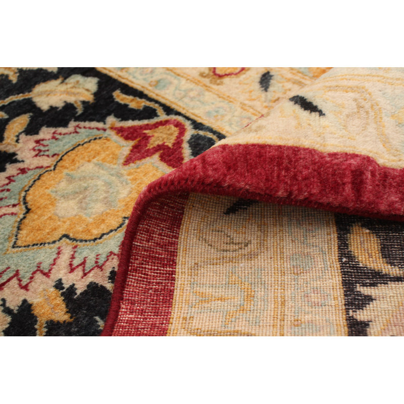 Tapis en laine rouge 9 pi 2 po x 11 pi 9 po à la main one-of-kind-noué la 2010 pako Arabelle