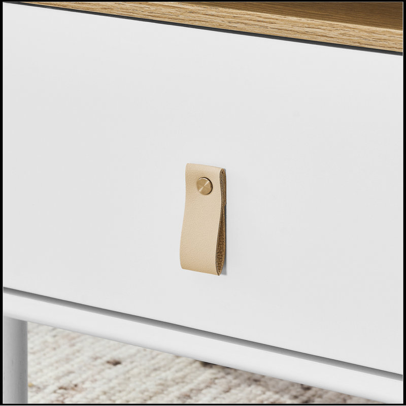 Single drawer bedside table, modern style bedside table, wooden bedside table, bedside table, White