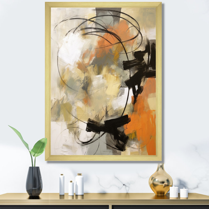 Mid Century Chromatics III sur impression sur toile, H 20 po x l 12 po x P 1 po, Encadrement doré
