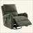 Nursery Swivel Rocker Manual Massage Recliner – 8 Modes Adjustable Intensity, Side Storage Pocket for Living Room/Bedroom/Nursery-659349660