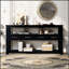 Console moderne avec 4 tiroirs et 2 tablettes pour un rangement amélioré et un attrait esthétique dans les salons-1430516488