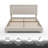 Boucle Bed Frame,Upholstered Bed Frame With Headboard, Surface Cover Soft Cloud Bed Frame Easy Assembly, No Box Spring Required-1804579944-1804579949