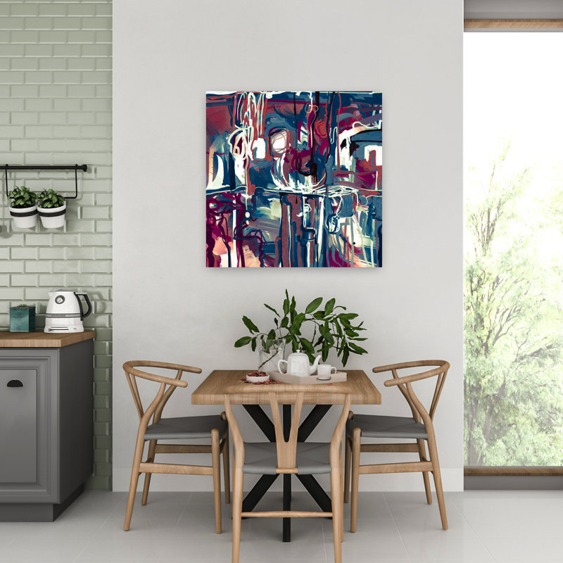 Art contemporain, art contemporain abstrait, H 32 po x l 32 po