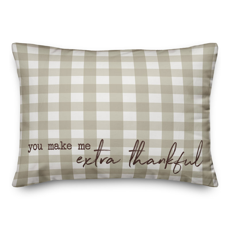 Plaid Reversible Throw Pillow