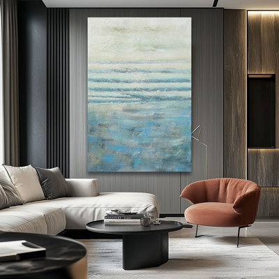 Seabliss Frameless Oil Painting Large Hand-Painted Canvas Wall Art-31"X47"