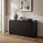 Curved Edge 55.12" Width MDF 4-Door Buffet Storage Cabinet-525762641
