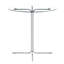 Ensemble de table de bar et tabourets Modern, table de pub ronde avec plateau en verre avec base en chrome argenté et 2 tabourets de bar en cuir de polyuréthane gaufré crocodile avec hauteur réglable et pivotant, ensemble bistro Home Bar-26068987