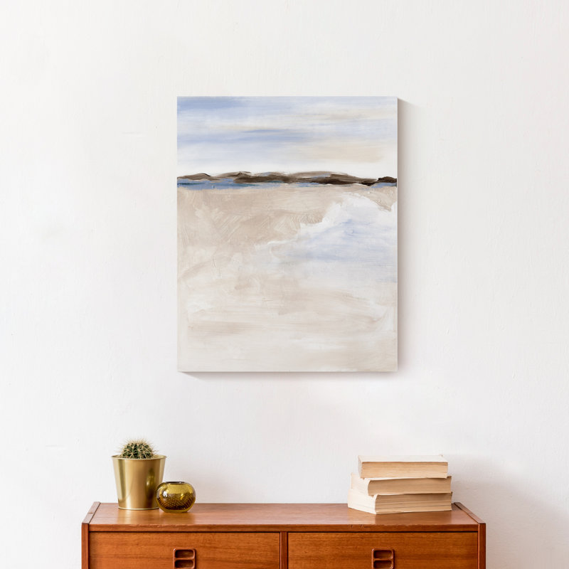 Doux paysage abstrait - peinture sur toile, Toile tendue, H 20 po x l 16 po x P 1,25 po