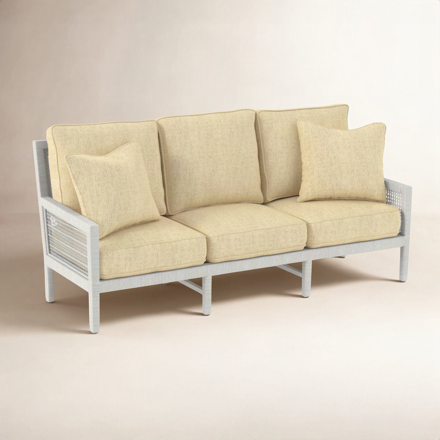 Harper 76'' Sofa, Bisque, Beige Sugar Performance; 0863-93