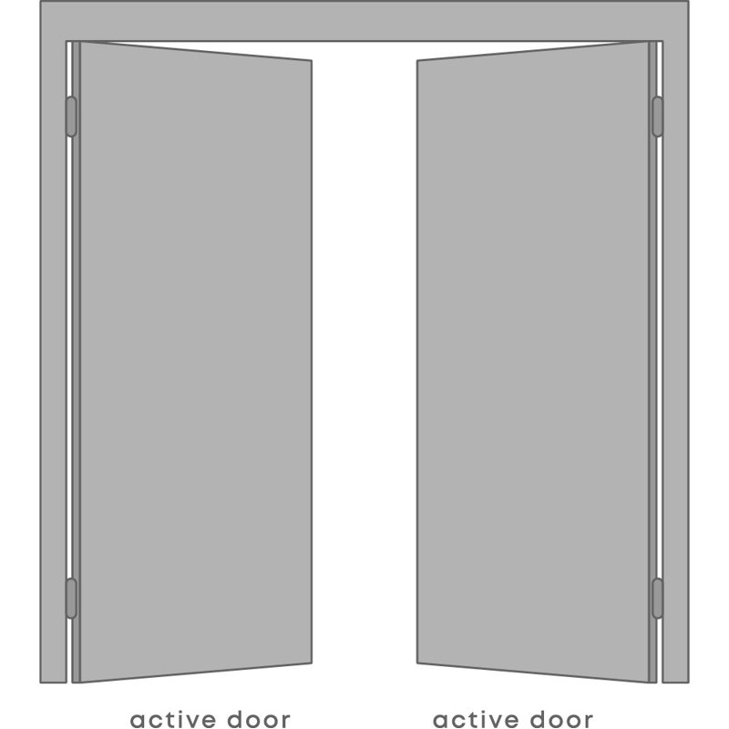 Bianco Noble Frosted Glass Pine Wood Double Prehung French Door