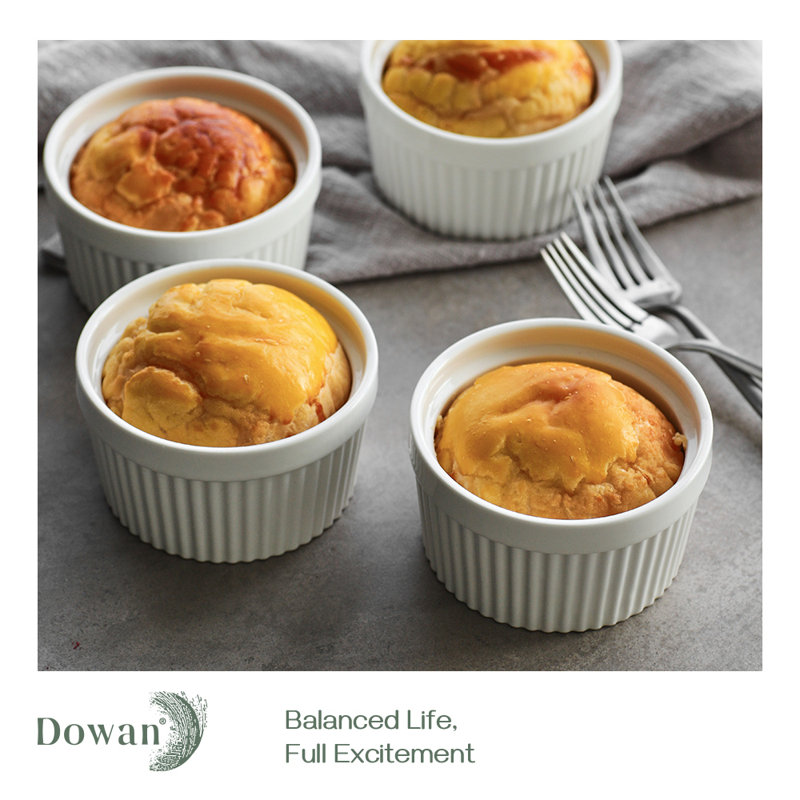 Ensemble de 6 bols 8Oz Ramequins blancs