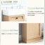 Meuble-lavabo de 18,5 po de style rustique avec lavabo en résine réversible, structure d'armoire, tablette de rangement réglable pour un plan d'utilisation efficace de l'espace, poignées en métal, finition grain de bois, système de porte à fermeture en douceur