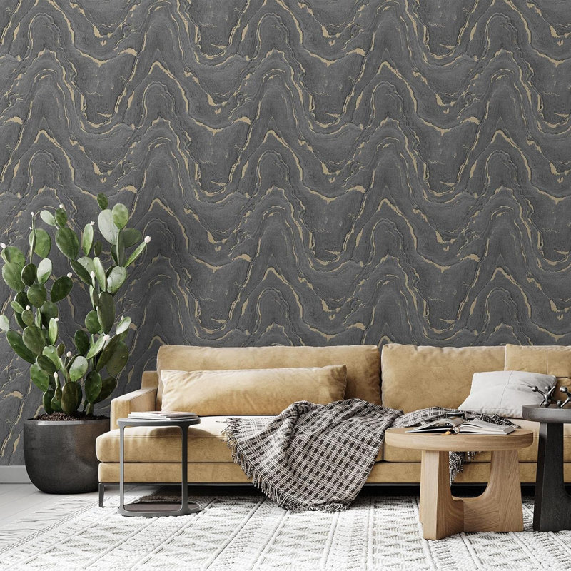 Adarious 10m x 53cm Metallic Finish Wallpaper Roll
