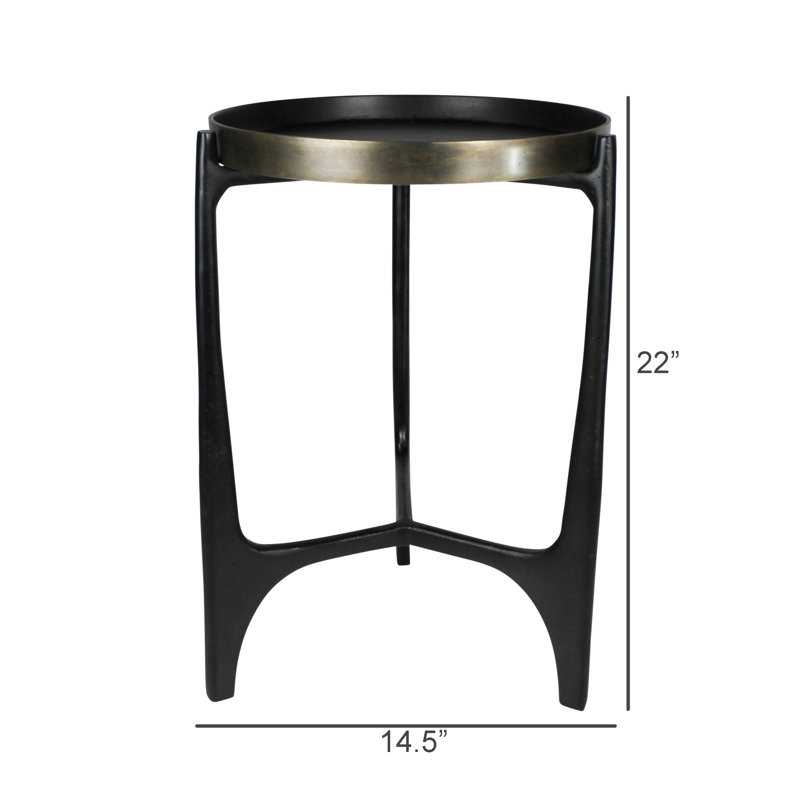 Table-plateau, laiton et bronze