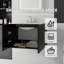 Meuble-lavabo flottant avec comptoir en marbre de culture et portes à fermeture en douceur-133668157