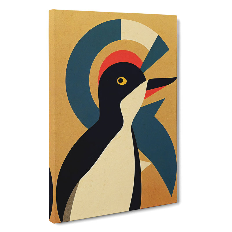 Penguin Abstract Art No.1 - Wrapped Canvas, 50cm H x 35cm W x 3cm D