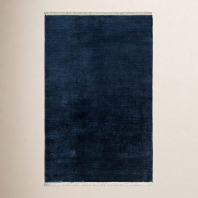 Clio Hand Loomed Wool Navy Rug