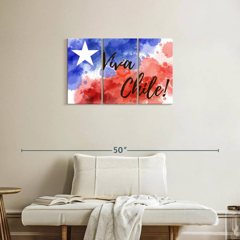 Drapeau Viva Chili, H 20 po x l 33 po