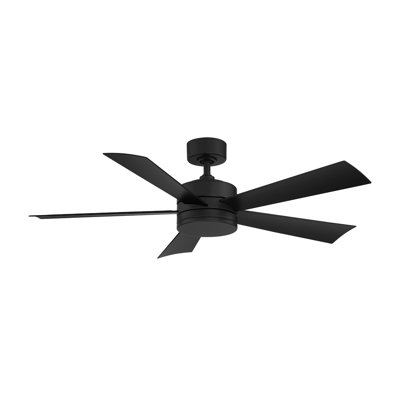 Wynd 5 - Blade Outdoor /Indoor Smart Ceiling Fan with Remote Control and LED Light Kit Included, Works With Alexa and iOS or Android App