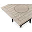 Table de salle à manger 6 pièces de style contemporain, grise, table carrée avec bancs et chaises rembourrées, bois massif gris chatoyant, table