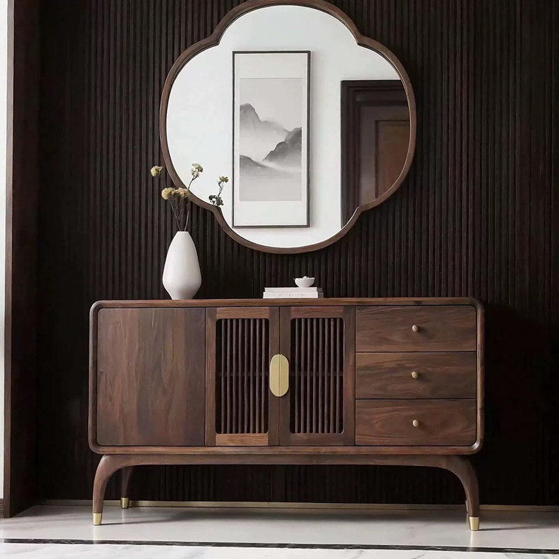 Buffet de luxe rétro de style américain, H 31,5 po x l 51,1 po x P 15,7 po