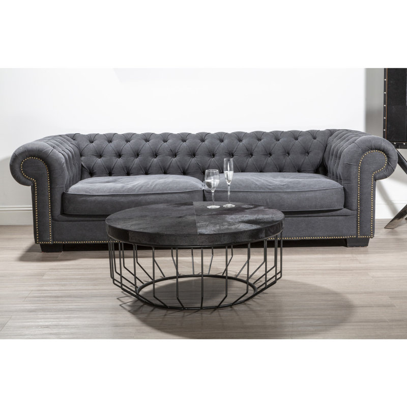 Bremond Frame Coffee Table, 40cm H x 90cm W x 90cm D, Black, Black
